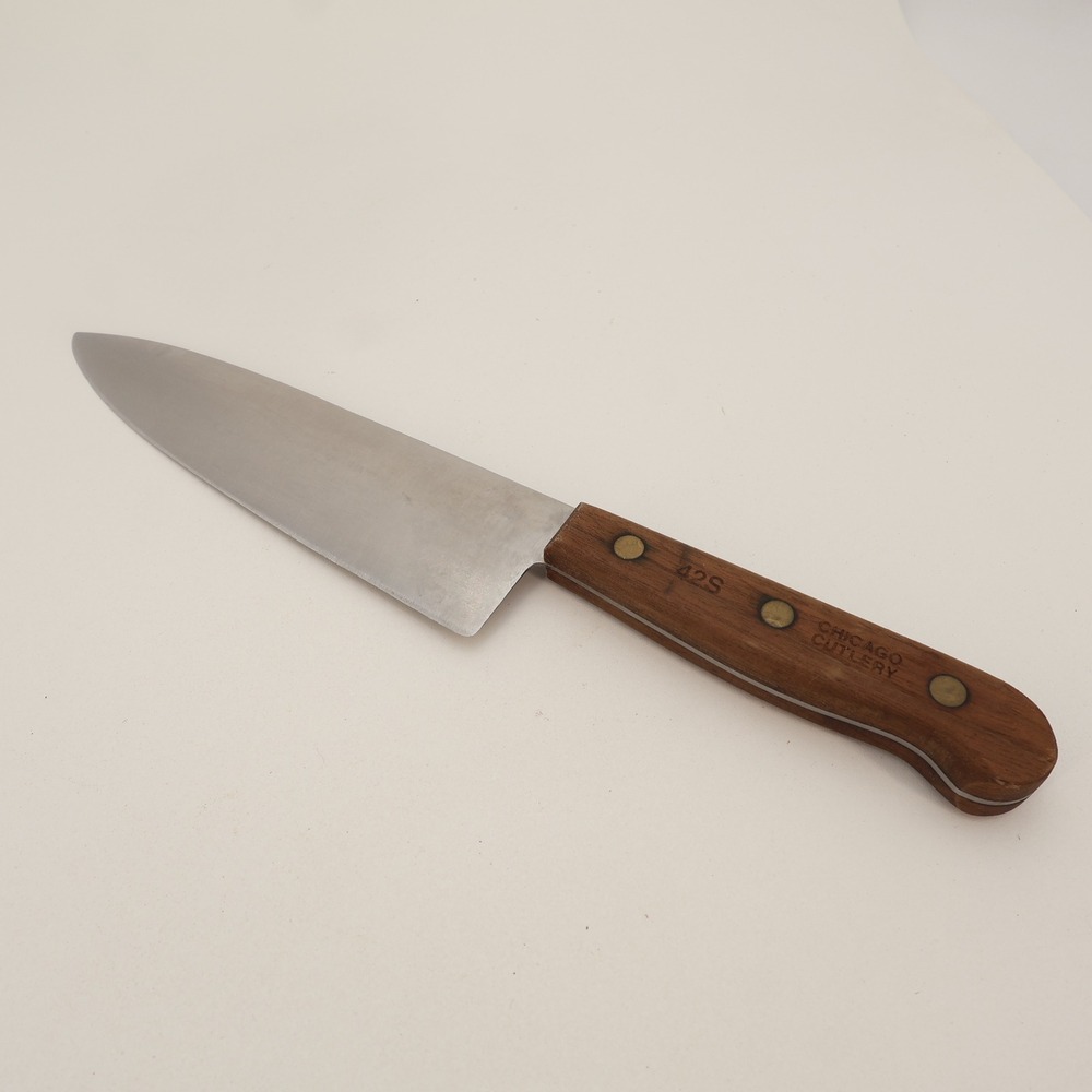 Chicago Cutlery 42S Chef Utility Knife 5 inch Blade Walnut Handle Vintage USA